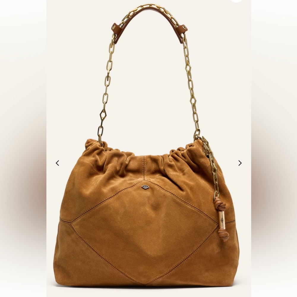 ba&sh ba-sh June Caramel Suede bag